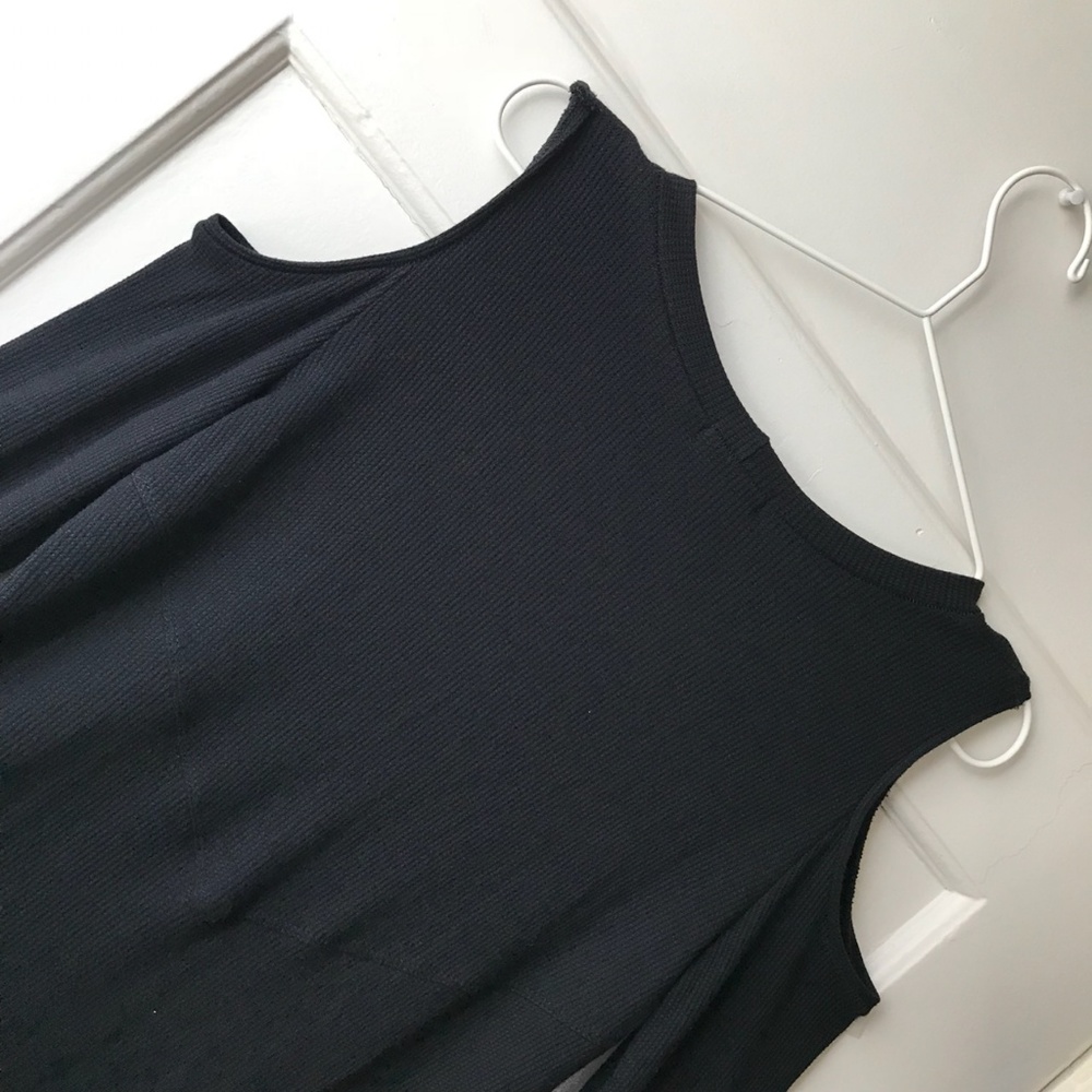 LNA Thermal Waffle Knit Cold Shoulder Long Sleeve - Picture 5 of 8